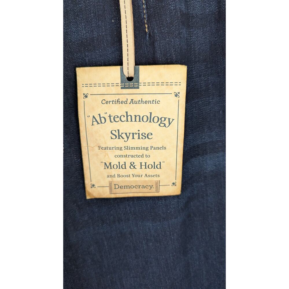 Democracy wide leg Hi rise Sz 14 dark rinse Jeans NWT Slimming ab Technology - Picture 2 of 12